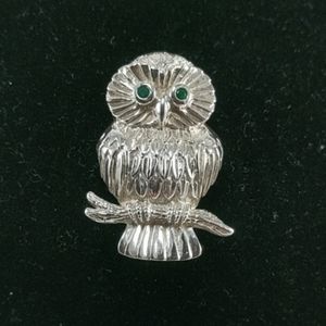 🇨🇦 Premier Designs Sterling Silver Owl Brooch